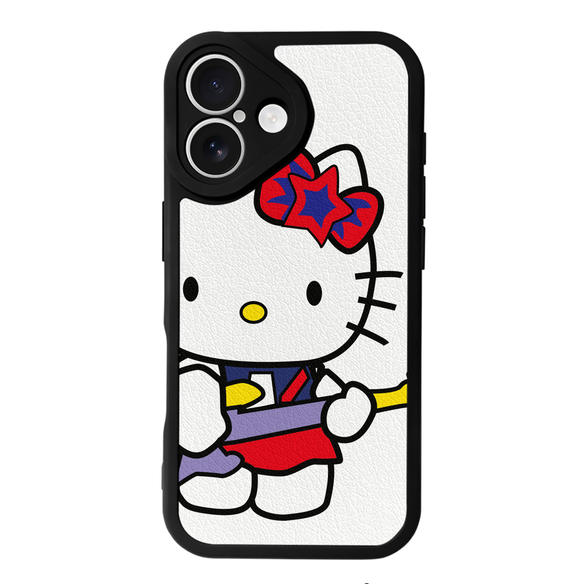 （画像用） Hello Kitty ハローキティ 【iPhone 16シリーズ対応】シリコンスマホケース（レザー調） 材質：シリコン